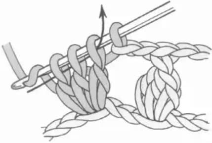 Modified double crochet cluster step 1: Work 3 incomplete double crochets