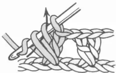 Double crochet cross stitch step 4: Complete first half of second crossed double crochet