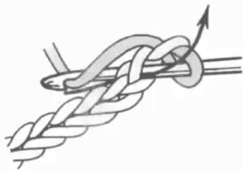 Single crochet step 2: Pull through to create two loops on hook