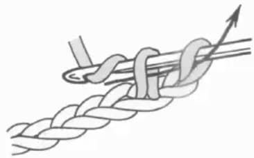 Single crochet step 3: Yarn over again and pull through both loops
