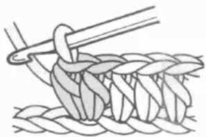 Half double crochet increase step 3: View the completed result
