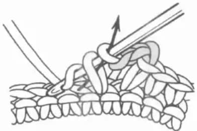 Modified small chain stitch step 2: Complete the single crochet