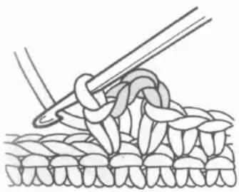 Modified small chain stitch step 3: Complete