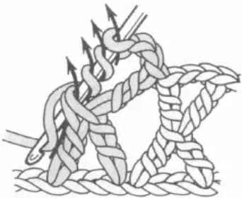Treble crochet cross stitch step 4: Complete cross