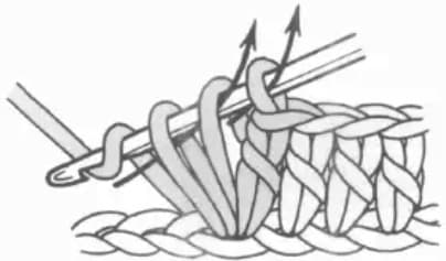 Double crochet increase step 2: Complete second double crochet