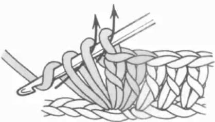 Double crochet 3-in-1 step 2: Work second double crochet in same stitch