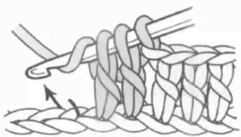 Double crochet 3 together step 2: Work the second incomplete double crochet
