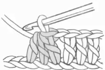 Double crochet 3 together step 4: Complete the decrease