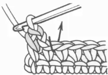 Reverse single crochet step 4: Continue to next stitch