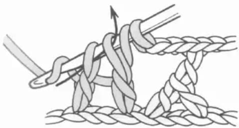 Reverse Y Stitch Step 3: Continue pulling through