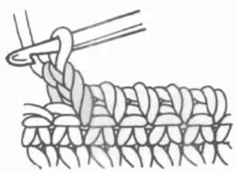 Twisted single crochet step 4: Repeat steps to continue