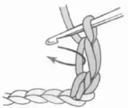 Solomon's Knot Step 2: Insert into Chain Back Loop