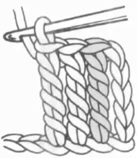 Double treble crochet step 6: Continue to the next stitch
