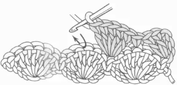 Pine stitch step 5: Repeat the pattern