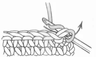Slip stitch step 2: Yarn over and draw through