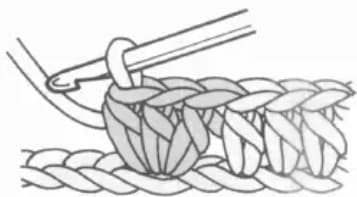 Half double crochet increase step 3: Work the third half double crochet in the same stitch to complete the increase
