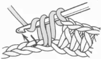 HDC3tog step 1: Work the first unfinished half double crochet