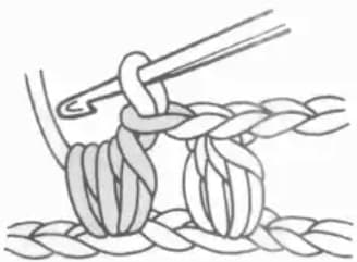 Half double crochet 3 cluster step 4: Complete the cluster stitch