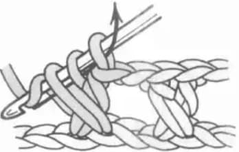 Half double crochet cross stitch step 4: Complete the cross stitch